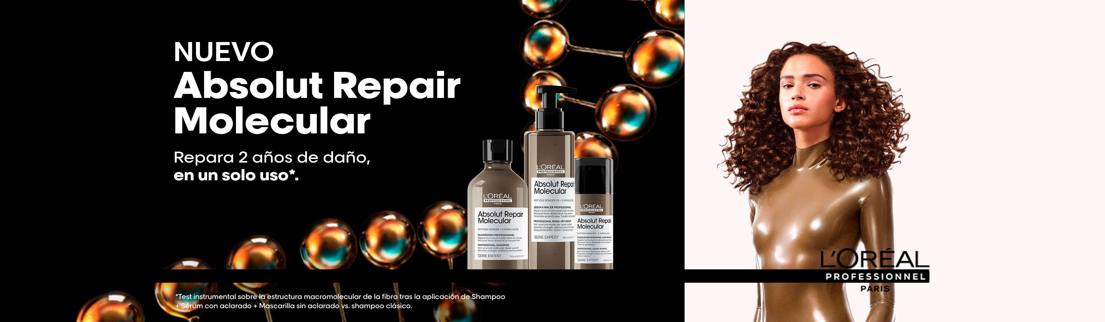 tratamiento para el cabello Absolut Repair Molecular (banner con la gama completa)